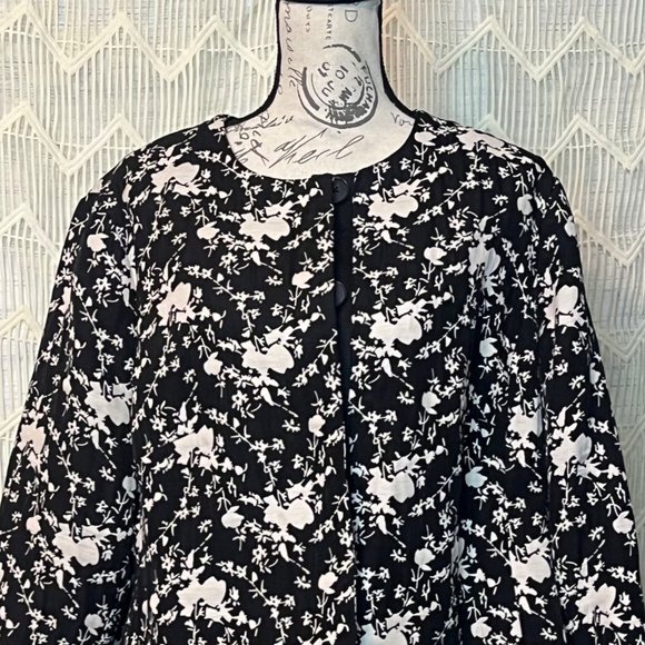 Coldwater Creek Jackets & Blazers - Coldwater Creek Sz 18 Black Ivory Button Down Suit Classic Business Jacket